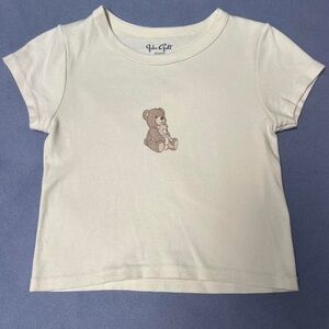 John Galt Cream Crop Top